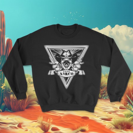 Food Narco SKULL LOGO Crewneck Sweatshirt (schwarz)