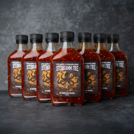 Family Pack Steindamm Fire Hot Sauce (by Food Narco & Steindamm Simon) 7x200ml
