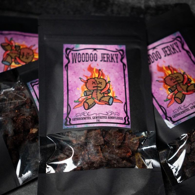 Family Pack Woodoo Beef Jerky 7x75g Beutel